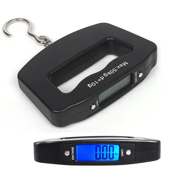50 kg/10 g Reisegepäckwaage, tragbare elektronische Handwaage mit Haken, Grammwaage, Angeln, Handwaage