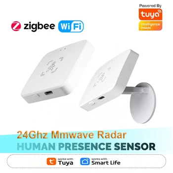 Tuya Zigbee/WiFi Smart Human Presence Sensor 24Ghz MmWave Radarerkennung Helligkeits-/Entfernungserkennung