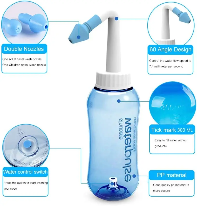 300 ml 500 ml Nasendusche Spülflaschen Waterpulse – Bild 3