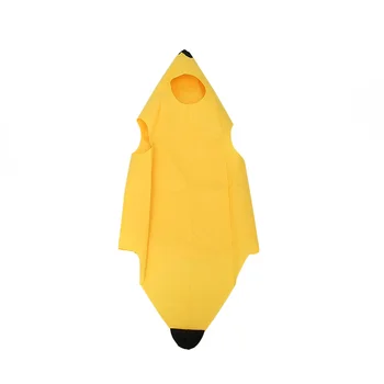 Erwachsenen-Bananen-Maskottchen-Kostüm, Lustiger Frucht-Cosplay-Anzug für Halloween-Karnevalsparty, Unisex