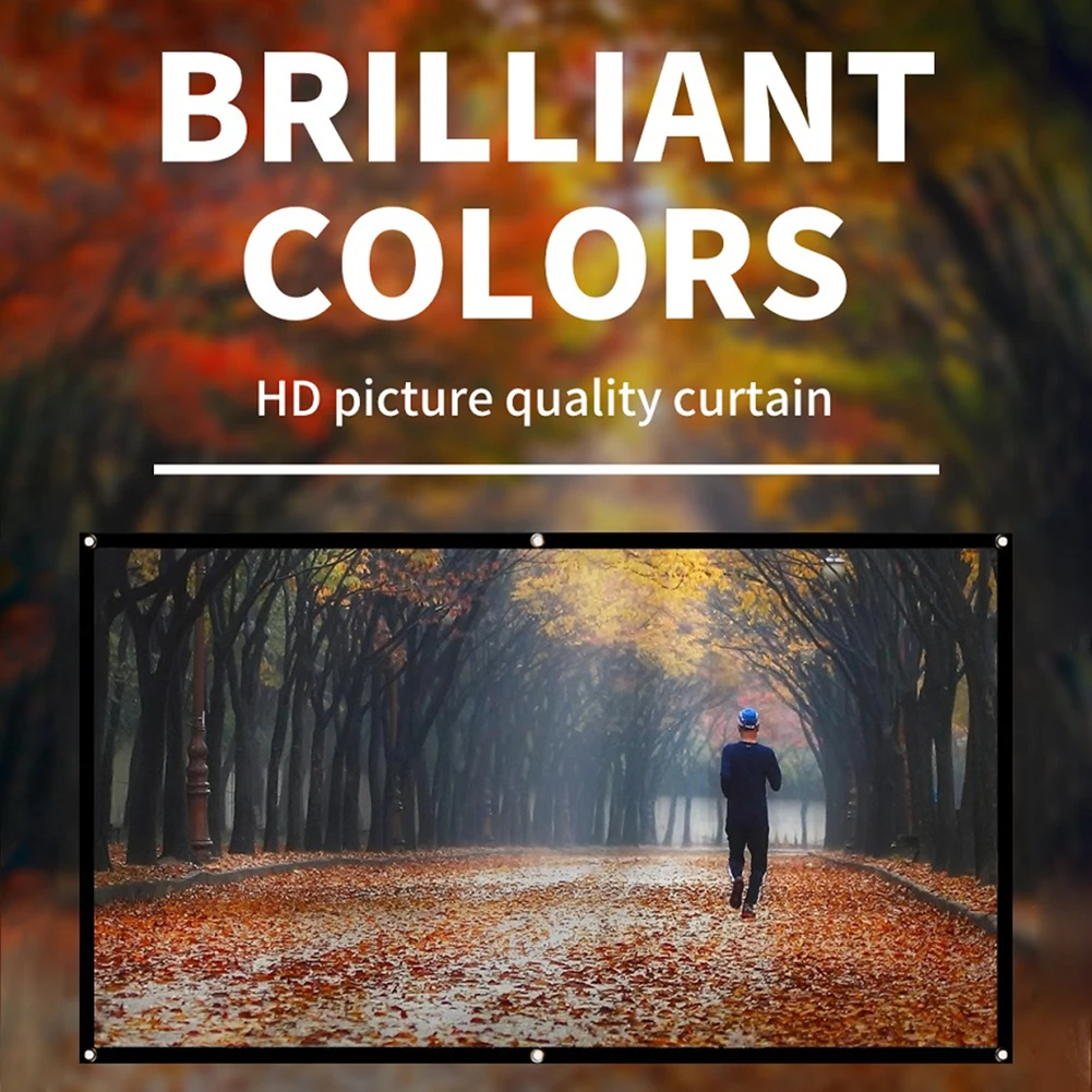 Einfacher Projektor-Vorhang Heimkino-Set Büro 16:9 HD-Display – Bild 3