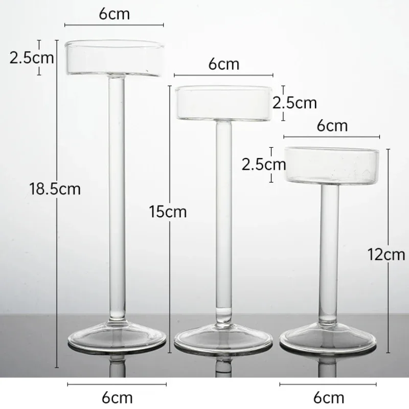 【Hochwertiger Kerzenhalter aus Kristallglas】Minimalistischer – Bild 3