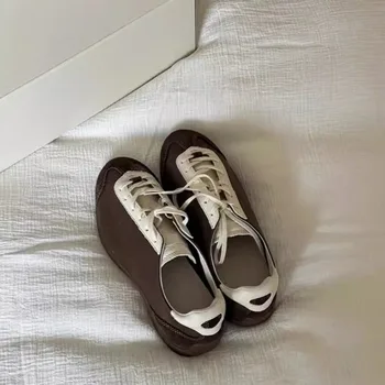 Sneakers, lässige Sportschuhe für Damen, leichte, atmungsaktive Lederschuhe, flache weiße Tennisschuhe