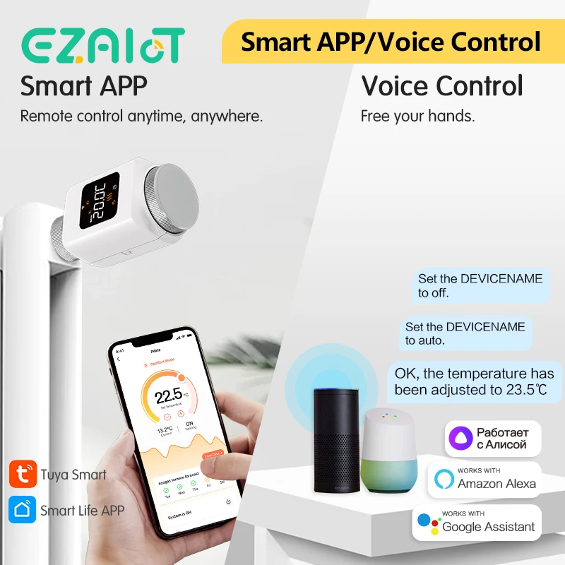 Tuya Smart WiFi Thermostatventil TRV Programmierbare APP – Bild 3