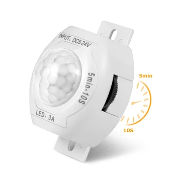 DC 5V 12V 24V 3A Hochempfindlicher PIR-Bewegungssensor-Lichtschalter Infrarot-IR-Sensor-Detektorschalter