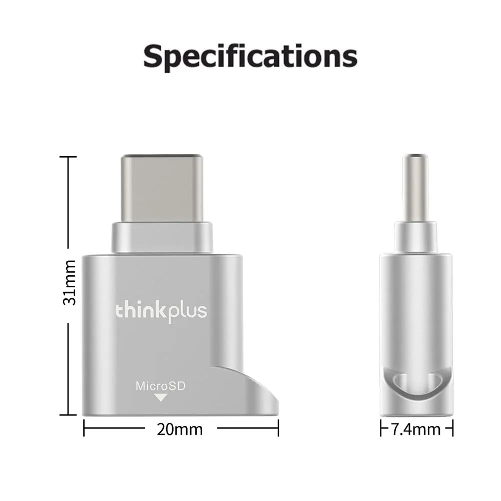 Lenovo Thinkplus USB C Typ-C Micro SD Kartenleser – Bild 6