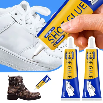 60 ml transparenter Schuhreparaturkleber, geruchsarm, starker Klebstoff, weicher Harz-Schuhkleber