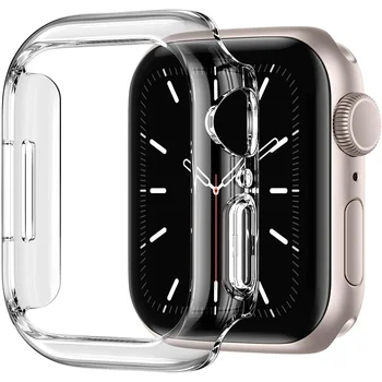 Abdeckung für Apple Watch Gehäuse 46 mm 40 mm 45 mm 41 mm PC-Schutz Stoßstange Schutzhülle für iWatch Serie 11