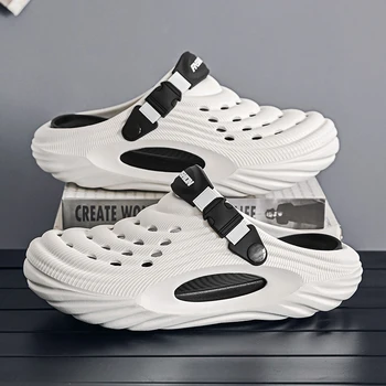 Lässige Clogs Herren-Sandalen 2026 Sommer EVA Strandschuhe für Herren Modische Hohlschuhe Einfarbige