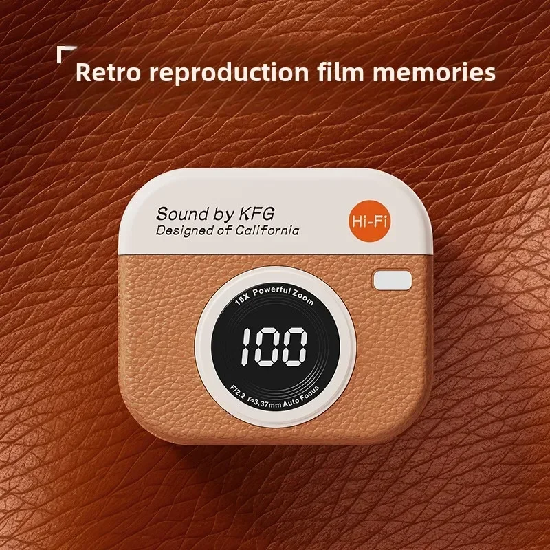 Drahtlose Bluetooth-Kopfhörer, Retro-Kamera, kreative – Bild 4