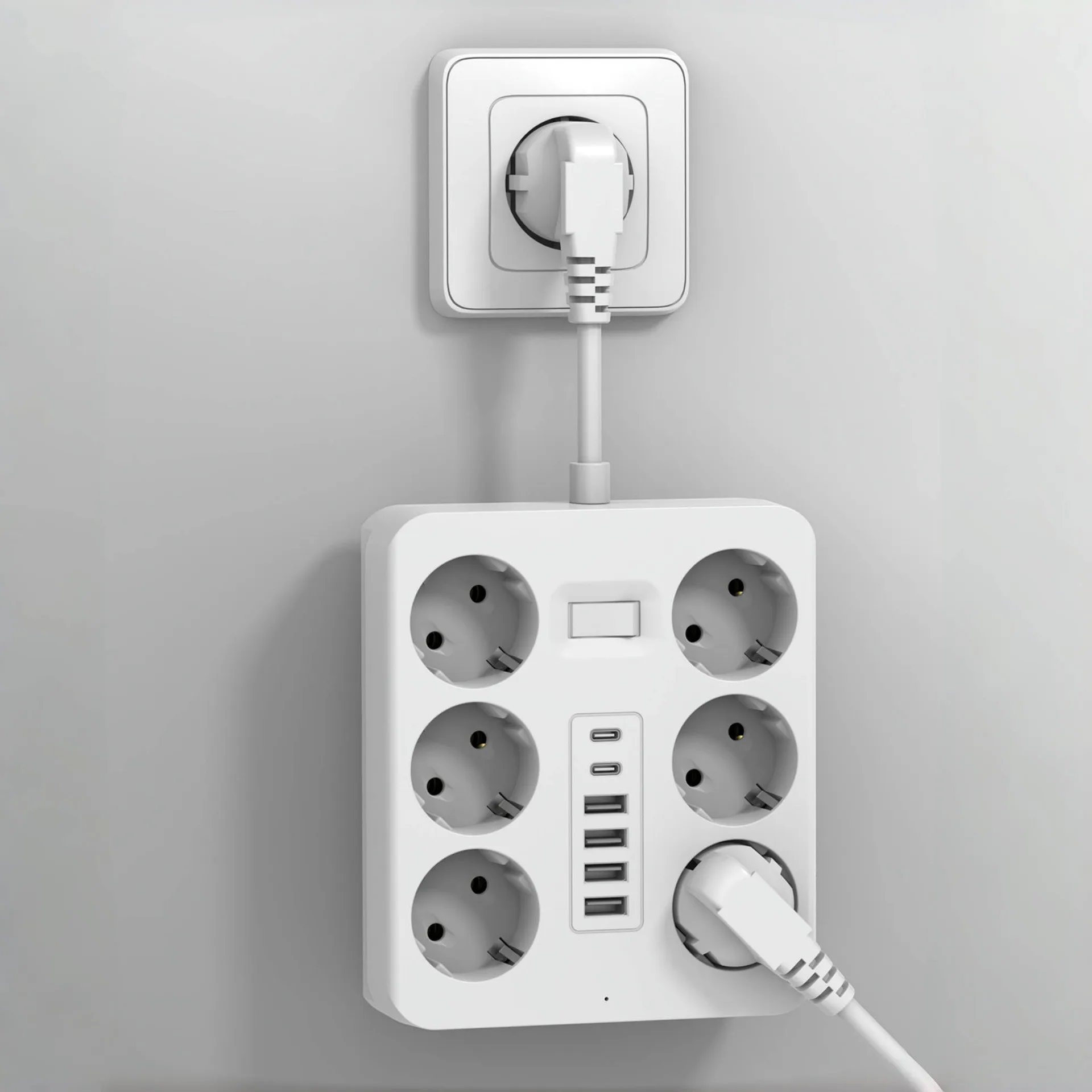 Steckdosen-Extender mit 6 AC-Steckdosen, 4 USB-Anschlüssen, 2 – Bild 2
