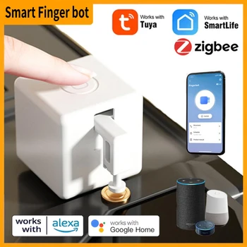Tuya ZigBee Finger-bot Plus Smart Touch Button Switch Arms Bluetooth Finger Robot Smart Home Automation
