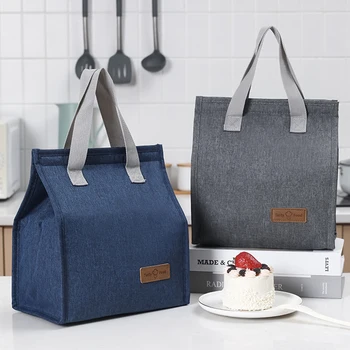 Mittagessen Tasche Wärmedämmung Lunch Box Lagerung Handtasche Einfarbig Multifunktionale Kind Schule