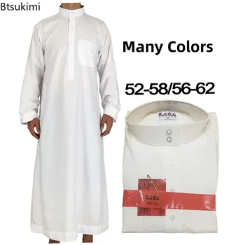 Islamische Kleidung Männer Länge Langarm Lose Muslimische Männer Saudi-Arabien Pakistan Kurta Muslimische