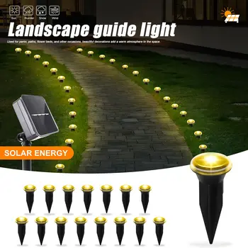 Solar-LED-Garten-Wegeleuchte, 15/30 LEDs, 8 Modi, wasserdichte Rasenlampe für den Außenbereich, für Camping