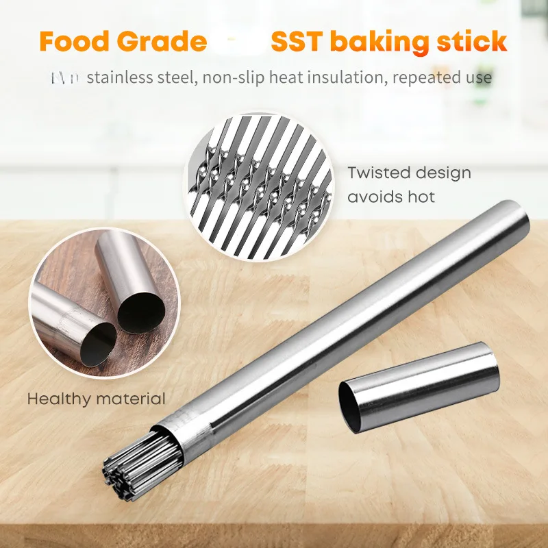 10/20Pcs Edelstahl Grill Spieß Wiederverwendbare BBQ Spieße – Bild 4