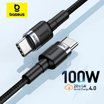 Baseus USB Typ C auf USB C-Kabel für iPhone 16 15 100 W PD Schnellladekabel für MacBook Xiaomi Samsung
