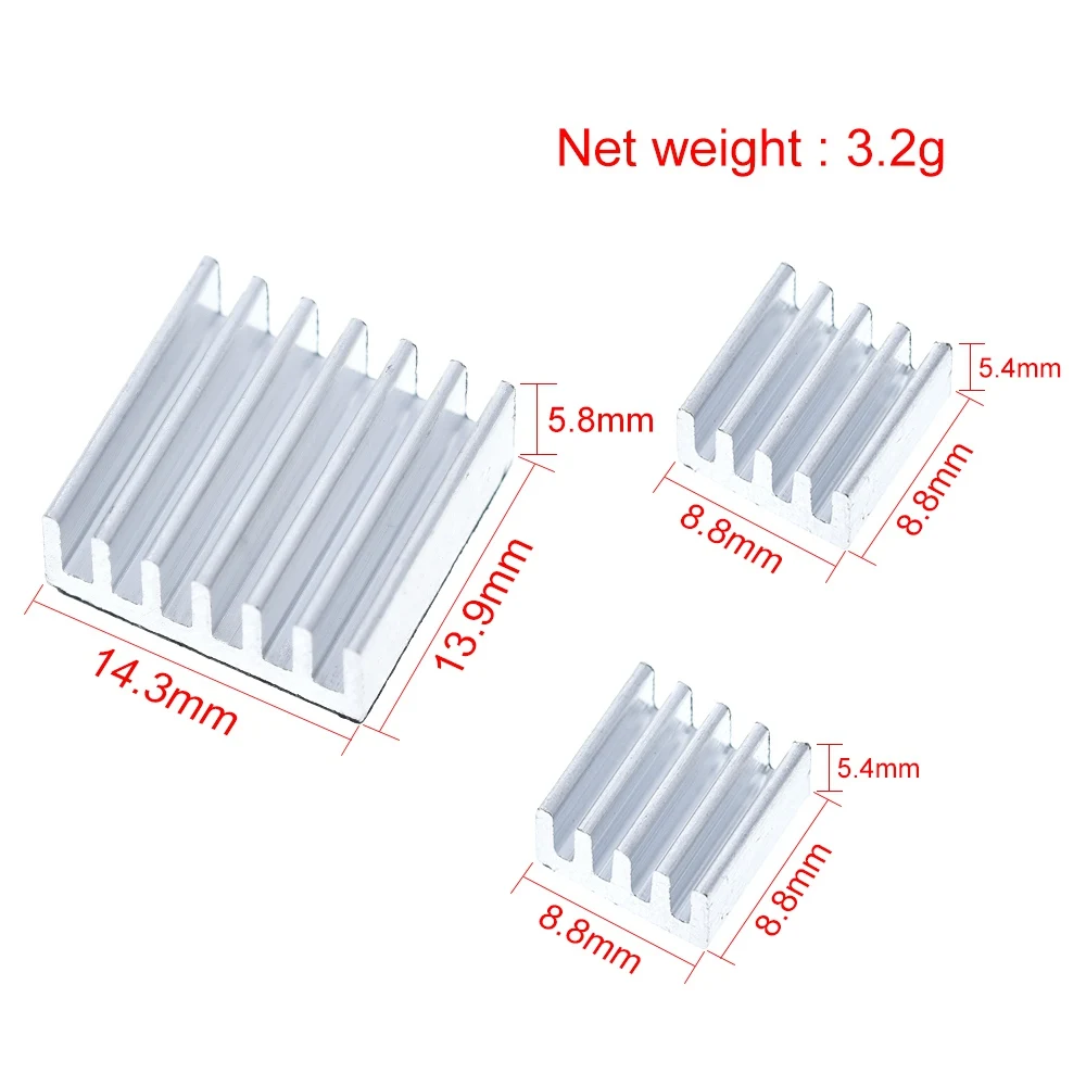 1 SET = 3 STÜCK Klebstoff Raspberry Pi Kühlkörper Kühler – Bild 3