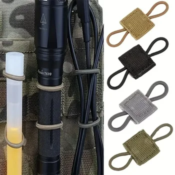 MOLLE Elastische Nylon Gurtband Band Schnalle Outdoor Wandern Jagd Rucksack Weste PTT Antenne Stick (10 Stück)