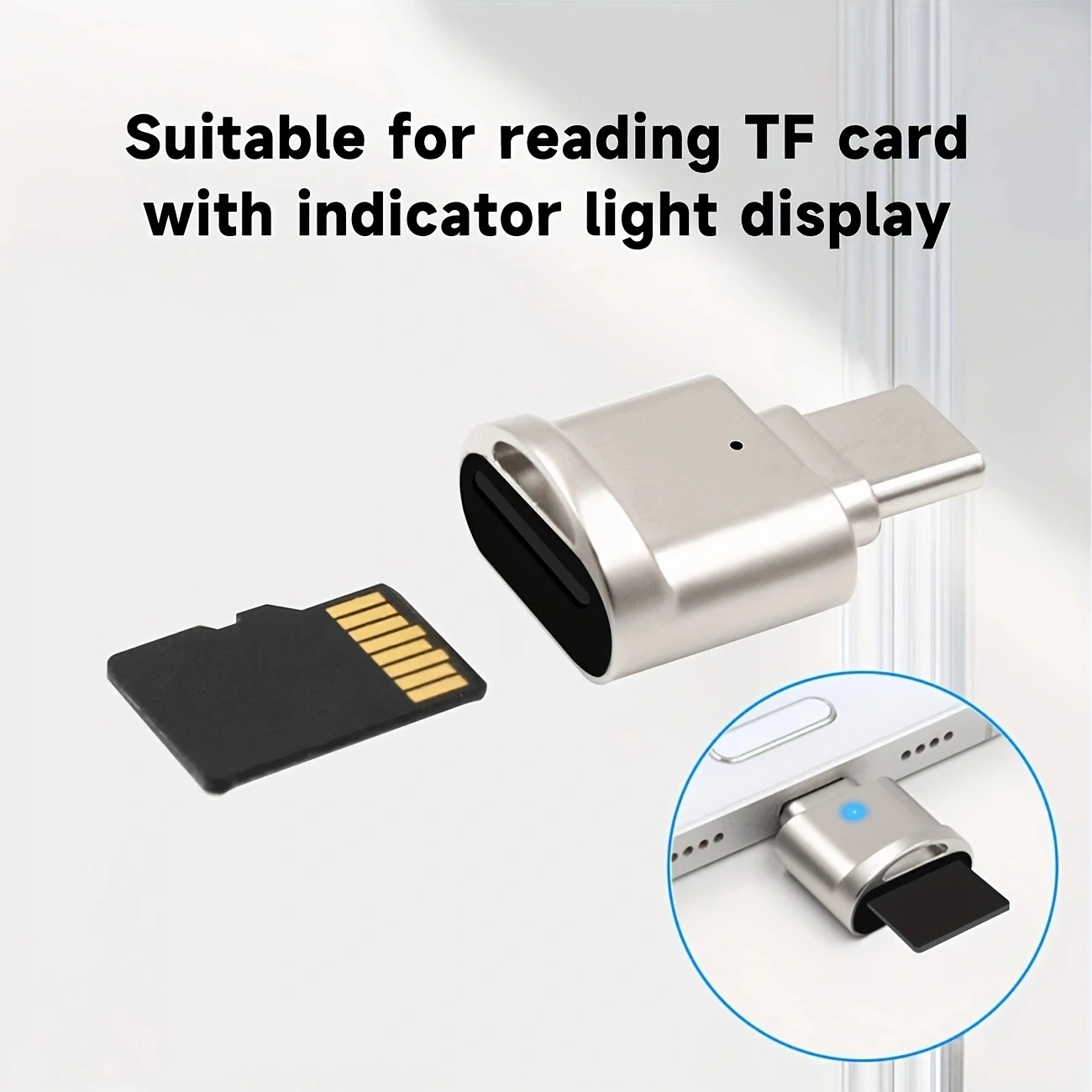 USB-C TF-Kartenleser, USB-C zu USB-A, Tragbarer – Bild 6
