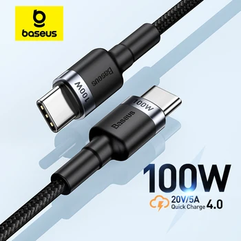 Baseus USB Typ C auf USB C-Kabel für iPhone 17 16 100 W/5 A PD Schnellladekabel für MacBook Xiaomi Samsung