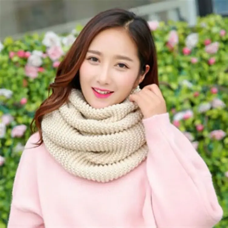 Winterschal für Damen Infinity Strickschal Kreis Halstuch – Bild 2
