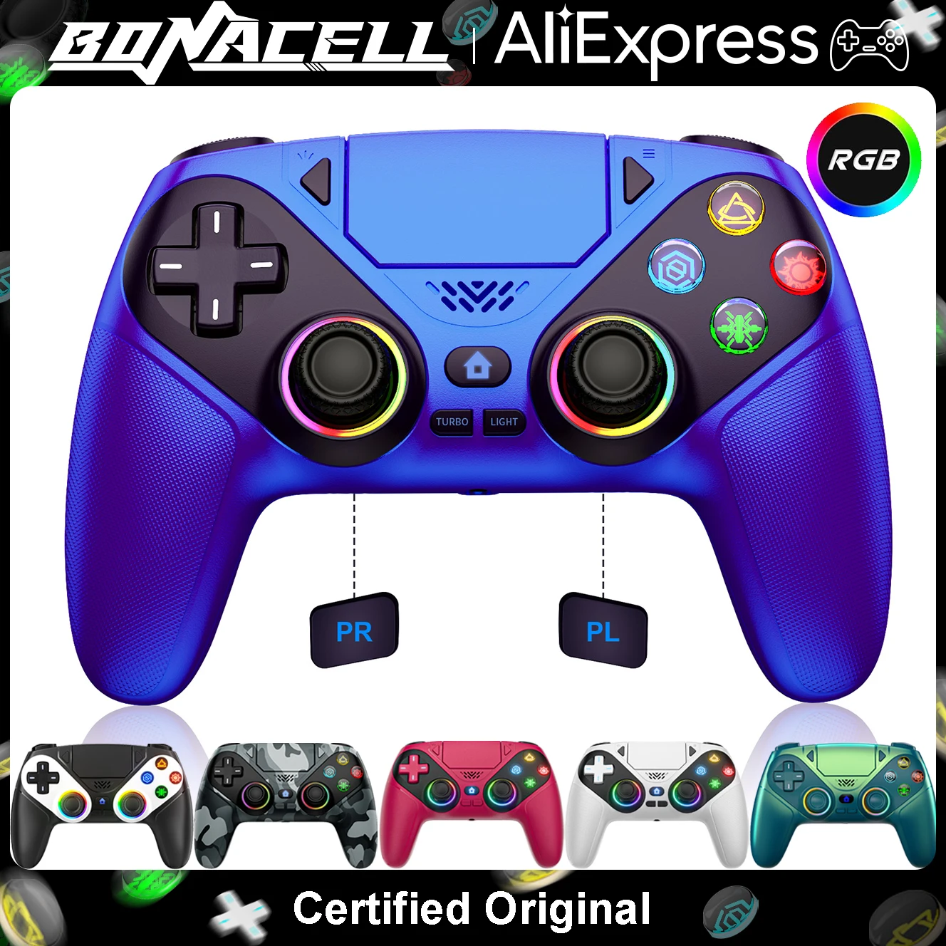 Controller für Playstation 5/PS5/PS5 Pro/Slim/PC, Kabellose