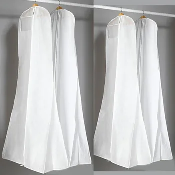 Ankunft Hochzeit Kleid Abdeckung Taschen Staub Abdeckung Zipper Kleid Staubdicht Abdeckung Lagerung Tasche