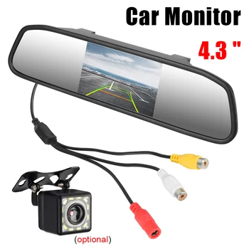 12V Auto-Player Innenspiegel Rückansicht Kamera Parkplatz Monitor 4,3 Zoll Bildschirm HD DVD Video Display PDC