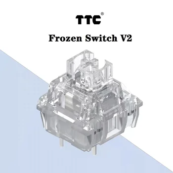 TTC Frozen Switch V2 Mechanische Tastatur, leise Schalter, 3 Pins, linear, 39 gf, RGB, transparent