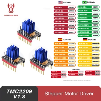 BIGTREETECH TMC2209 V1.3 Schrittmotortreiber UART VS TMC2208 TMC2130 3D-Druckerteile für Octopus V1.1 SKR 2