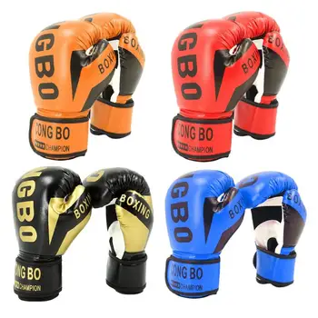 1 Paar Schlagtraining Workout Kampf Übungshandschuhe Kinder Leder Boxhandschuhe Kinder Zug Turnhalle Handschuh