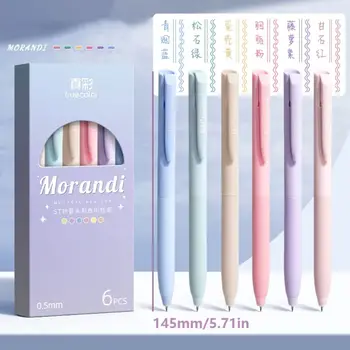 6 Farben/Set Farbe Gel Stift 0,5mm St Spitze Kugelschreiber Schreib werkzeug Farbe Tinte Signieren Stift