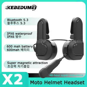 Kebidumei Motorrad Helm Headset drahtlose Freis prec heinrich tung Bluetooth 5,3 wasserdicht MP3-Musik-Player