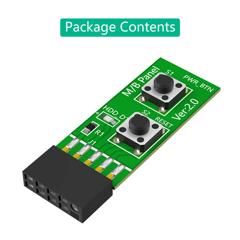 PC-Gehäuse-Taster-Adapter für Power und Reset mit LED – Bild 6