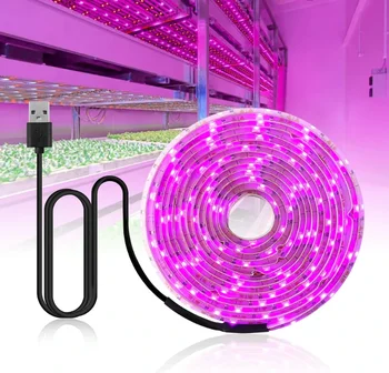 LED-Wachstumslampe Vollspektrum USB-Wachstumsleiste 0,5m 1m 2m 2835 Chip LED-Phyto-Lampe für Pflanzen Blumen