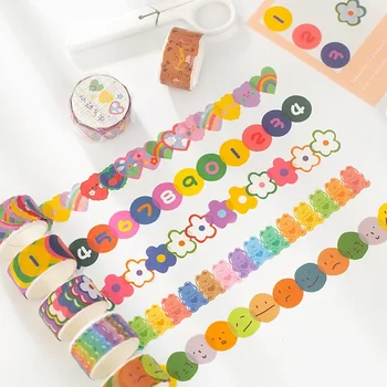 DIY süße Washi Tape Aufkleber dekorative Scrapbook Aufkleber für Journal Planer Techo Kawaii Cartoon