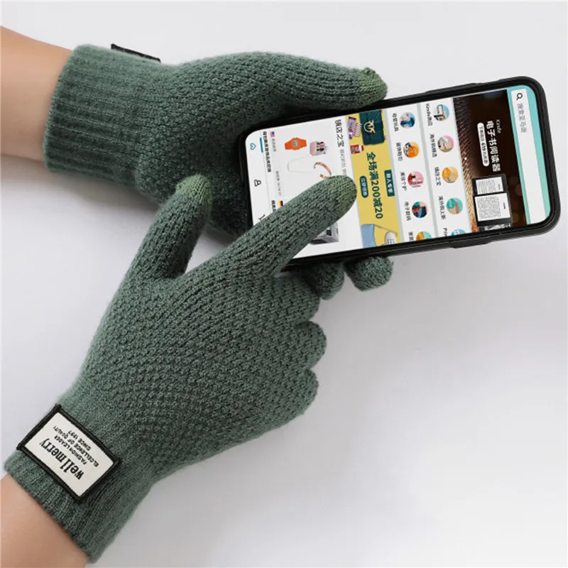 Winter Männer Gestrickte Handschuhe Touchscreen Hohe Qualität