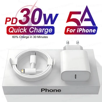 USB-C Ladekabel 30 W PD für iPhone, Schnellladen