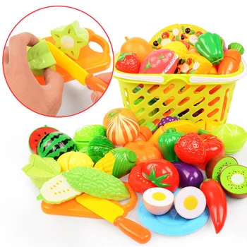 Küche Spaß Schneiden Obst und Gemüse Lebensmittel Spielen Haus Set Puzzle Bildung spielzeug Für Kinder Jungen