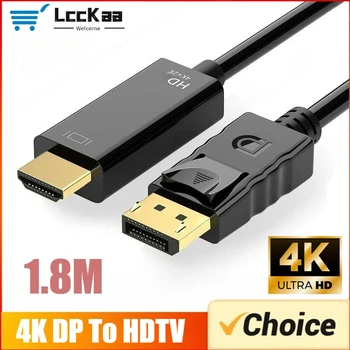 DisplayPort auf HDMI Kabel 4K, 1,8 m, für Monitor und Projektor