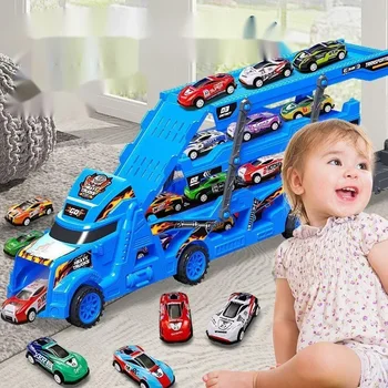 Großer Kinder-LKW, Verformung, Transporter, Auto, Spielzeug, Modelle, pädagogisches Modell, Klappschiene