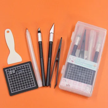 DIY Kunst- und Bastelwerkzeug-Set mit Schneidematte & Modellierwerkzeugen, Multifunktionales Kreativ-Kit