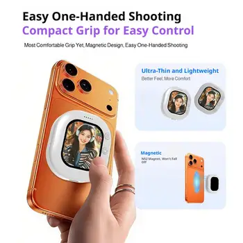Mini-Wireless-Magnetischer-Handy-Bildschirmprojektor, mobile Rückkamera, Selfie-Videokamera für Vlog