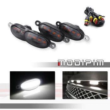 Geräucherte Linse bernstein farben/weiß LED-Frontgrill-Markierung leuchten mit Kabelbaum baugruppen