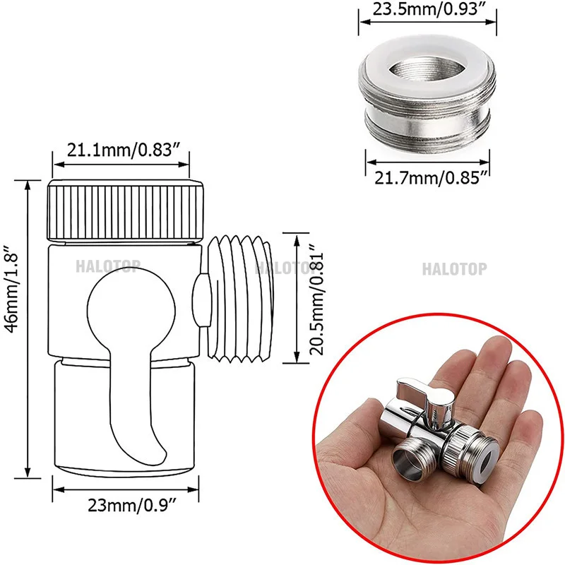M22/M24 Schalter Wasserhahn Adapter Küche Waschbecken – Bild 2