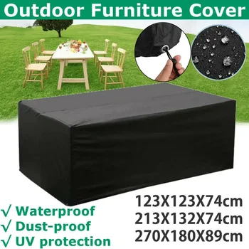Terrassen- und Terrassenmöbelbezug, wasserdichter 210D-Möbelbezug, geeignet für Outdoor-Sofagarnitur