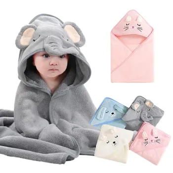 Cartoon Baby Badetücher Weiche Neugeborenen Mit Kapuze Handtuch Decke Nette Kleinkind Bademantel Warme