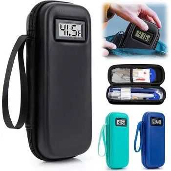 Insulin-Kühler, Reiseetui, wasserdichte Insulin-Kühltasche mit Thermometer-Display