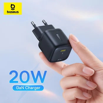 Baseus USB-Typ-C-Ladegerät, 20 W, tragbares USB-C-Ladegerät, unterstützt Typ-C-PD-Schnellladung für iPhone 15